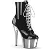 Pleaser - ADORE1020 Bottes de plateforme, Pole dance chaussures - Chaussures de pole dance - Noir/Couleur argent Product image